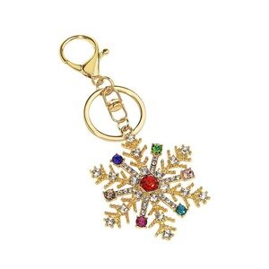 Kohl's Gold Snowflake Key Holder with Multicolor Gems